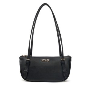 Torebka Guess. Czarne shopper bag Guess, z aplikacjami, bez dodatków. Za 329,99 zł.