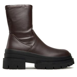 Botki ONLY Shoes. Brązowe botki ONLY SHOES, bez wzorów, bez obcasa, na płaskiej podeszwie, bez zapięcia. Za 289,99 zł.