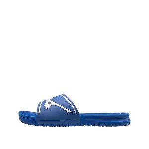 Klapki Mizuno Relax Slide 2 Niebieskie. Białe klapki Mizuno, bez wzorów, z materiału, bez obcasa. Za 162,00 zł.
