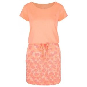 Damska sukienka sportowa Loap Asmen Pomarańczowa. Brązowe sukienki ZSPORT, m, bez wzorów, z bawełny, sportowe, bez kołnierzyka, bez ramiączek, midi, dopasowane. Za 140,99 zł.