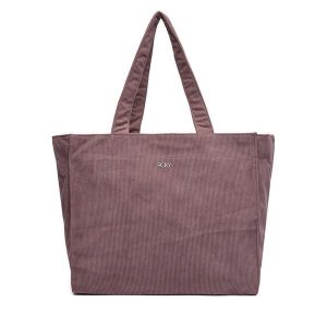 Torebka Roxy. Fioletowe shopper bag Roxy, bez wzorów, bez dodatków. Za 169,99 zł.