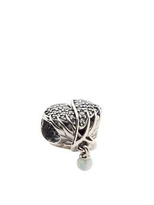 Pandora Srebrny charms z cyrkonią i opalem rozmiar: onesize. Szare zawieszki Pandora, z cyrkonią, srebrne. Za 230,95 zł.