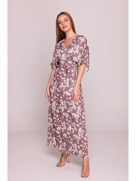 Stylove Sukienka w kolorze jagodowym rozmiar: L. Różowe sukienki Stylove, l, bez wzorów, z wiskozy, bez kołnierzyka, bez ramiączek, maxi. Za 333,81 zł.