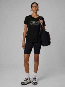 4F Legginsy kolarki z prążkowanej dzianiny damskie - czarne S. Czarne legginsy 4f, bez wzorów, z dzianiny, z podwyższonym stanem. Za 99,99 zł.