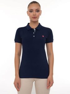 SIR RAYMOND TAILOR Koszulka polo "Angie" w kolorze granatowym rozmiar: M. Niebieskie bluzki Sir Raymond Tailor, m, bez wzorów, z bawełny, bez kołnierzyka, bez ramiączek. Za 144,58 zł.