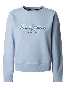 Pepe Jeans Bluza "Maddy" w kolorze błękitnym rozmiar: S. Niebieskie bluzy Pepe Jeans, s, bez wzorów, z bawełny, bez kaptura. Za 171,28 zł.