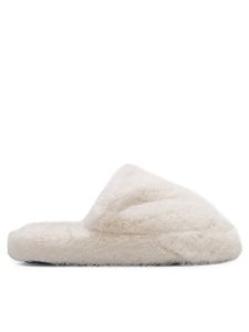 DeeZee Kapcie DE-10 Beżowy. Brązowe kapcie DeeZee, bez wzorów, z materiału. Za 79,99 zł.