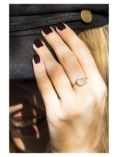 DIAMOND & CO Złoty pierścionek "Quartissime" z diamentami i kwarcem różowym rozmiar: 58. Różowe pierścionki Diamond & Co, z diamentem, złote. Za 1 395,75 zł.