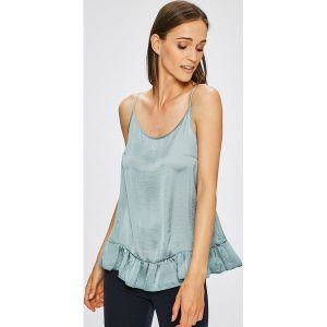Answear - Top Garden of Dreams. Szare topy marki ANSWEAR, z poliesteru, casualowe, z okrągłym kołnierzem, bez rękawów. W wyprzedaży za 49,90 zł.