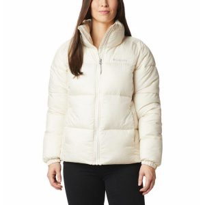 Kurtka Puchowa Damska Columbia Puffect Jacket. Białe kurtki Columbia, xl, bez wzorów, z puchu, bez kaptura. Za 587,99 zł.