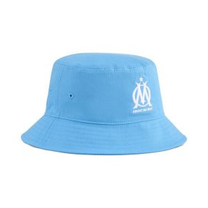 Kapelusz typu bucket Essentials Olympique Marsylia PUMA. Białe kapelusze Puma, bez wzorów, z bawełny. Za 138,50 zł.