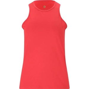 Damski tank top Athlecia Almi. Czerwone topy Athlecia, bez wzorów, sportowe, bez kołnierzyka, bez ramiączek. Za 140,00 zł.
