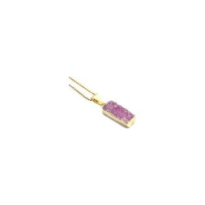 Colare Agat Druza Magenta złoto. Zawieszki marki Brazi druse jewelry. Za 170,00 zł.