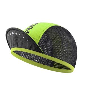 Czapka rowerowa Rockbros z daszkiem, pokrowiec na kask - zielona. Zielone czapki ROCKBROS, bez wzorów, z materiału, eleganckie. Za 82,00 zł.