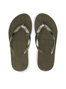 Barbour Japonki Tilda LBS0021TN51 Zielony. Zielone klapki Barbour, bez wzorów, z syntetyku, bez obcasa. Za 179,99 zł.