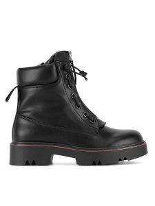 Jenny Fairy Trzewiki WS67101-01 Czarny. Czarne botki Jenny Fairy, bez wzorów, z materiału, bez obcasa, na płaskiej podeszwie, bez zapięcia. Za 179,99 zł.