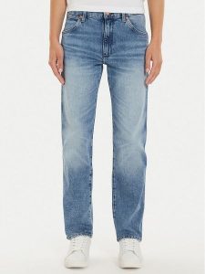 Wrangler Jeansy Sunset 112356409 Niebieski Straight Fit. Niebieskie jeansy Wrangler, bez wzorów, z bawełny. Za 259,99 zł.
