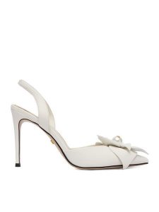 GINO ROSSI Szpilki CEO-ROSE-LT2155-1 Biały. Białe szpilki Gino Rossi, bez wzorów, ze skóry, bez obcasa. Za 429,99 zł.