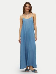 Vero Moda Sukienka letnia Harper 10283677 Niebieski Loose Fit. Niebieskie kombinezony Vero Moda, na lato, xs, bez wzorów, z lyocellu, bez kołnierzyka, bez ramiączek. Za 239,99 zł.