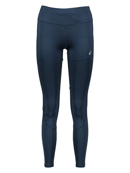 Asics Legginsy sportowe "Icon" w kolorze granatowym rozmiar: M. Niebieskie legginsy ASICS, bez wzorów. Za 122,09 zł.