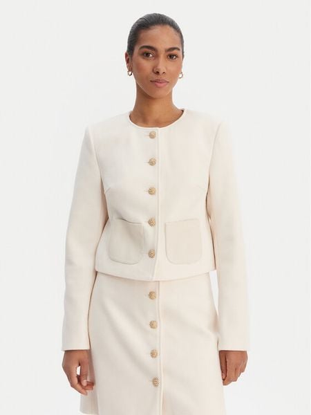 Morgan Marynarka 261-VIKTORY Beżowy Slim Fit. Brązowe marynarki i żakiety Morgan, bez wzorów, z syntetyku. Za 429,99 zł.