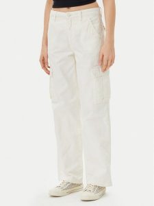 Guess Jeans Jeansy W4YB61 WGCV1 Écru Straight Leg. Jeansy Guess Jeans, z aplikacjami, z bawełny. Za 229,99 zł.