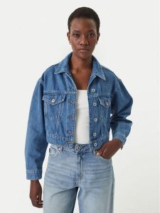 HUGO Kurtka jeansowa Galatea 50556970 Niebieski Regular Fit. Niebieskie kurtki Hugo, l, bez wzorów, z bawełny, bez kaptura. Za 553,99 zł.