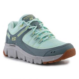 Buty trekkingowe damskie Skechers Stamina At Artists Bluff. Niebieskie buty trekkingowe Skechers, z materiału, bez zapięcia. Za 339,99 zł.