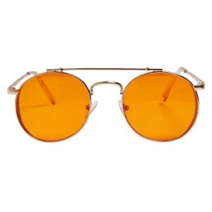 Okulary Przeciwsłoneczne Unisex Dla Dorosłych Okrąg Chios. Brązowe okulary przeciwsłoneczne Urban Classics. Za 67,99 zł.