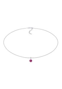 Elli Damski choker pasjans z różowym kryształem, srebro próby 925 Sterling Silver Naszyjniki 1 ct. Czerwone zawieszki Elli, srebrne. Za 153,99 zł.