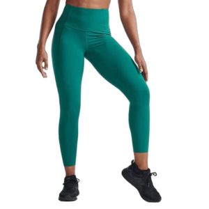 Damskie legginsy kompresyjne 7/8 z wysokim stanem 2XU Form. Zielone legginsy 2XU, bez wzorów, z materiału, z podwyższonym stanem. Za 262,30 zł.