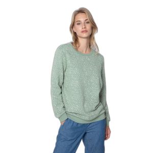 Bluza damska Protest PRTXUNO sweatshirt. Zielone bluzy Protest, bez wzorów, bez kaptura. W wyprzedaży za 159,90 zł.