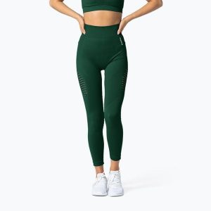 Legginsy bezszwowe damskie Carpatree Phase Seamless. Zielone legginsy Carpatree, bez wzorów, z elastanu, z podwyższonym stanem, długie. Za 73,99 zł.