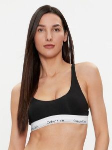 Calvin Klein Underwear Biustonosz top 000QF7586E Czarny. Czarne topy Calvin Klein Underwear, xs, bez wzorów, z bawełny, bez kołnierzyka, bez ramiączek. Za 139,99 zł.