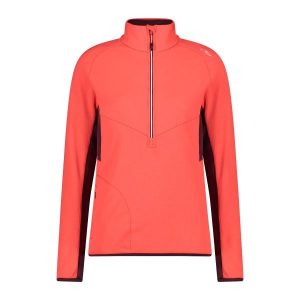 Damska bluza rozpinana do połowy CMP. Czerwone bluzy CMP, bez wzorów, bez kaptura. Za 340,00 zł.