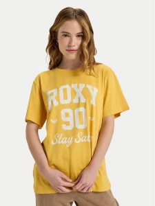 Roxy T-Shirt Hangloose The Sky ERJZT06020 Żółty Regular Fit. Żółte t-shirty Roxy, s, bez wzorów, z bawełny, bez kołnierzyka, bez ramiączek. Za 109,99 zł.