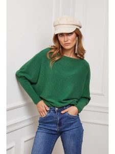 So Cachemire Sweter "Jackson" w kolorze zielonym rozmiar: S. Zielone swetry oversize So Cachemire, s, bez wzorów, z kaszmiru, bez ramiączek. Za 217,99 zł.