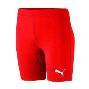 Spodenki Damskie Liga Base Layer. Czerwone szorty Puma, bez wzorów, sportowe. Za 208,99 zł.