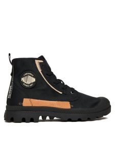 Palladium Trapery Pampa Underlayer 99183-010-M Czarny. Czarne buty zimowe Palladium, z materiału, bez obcasa, bez zapięcia. Za 289,99 zł.