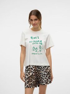 Vero Moda Koszulka w kolorze białym rozmiar: XS. Białe bluzki Vero Moda, xs, bez wzorów, z bawełny, bez kołnierzyka, bez ramiączek. Za 32,90 zł.