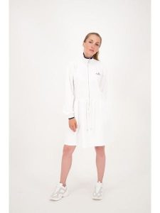 Sergio Tacchini Sukienka "Alena" w kolorze białym rozmiar: L. Białe sukienki sergio tacchini, l, bez wzorów, bez kołnierzyka, bez ramiączek, mini. Za 79,21 zł.