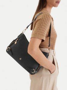 Beverly Hills Polo Club Torebka CEO-BHPC-C-011-09 Czarny. Czarne torebki klasyczne Beverly Hills Polo Club, bez wzorów, z materiału, bez dodatków. Za 259,99 zł.