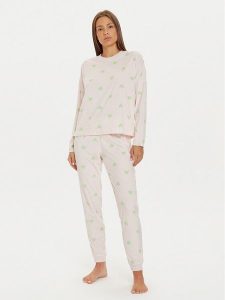 United Colors Of Benetton Piżama 360T3P030 Różowy Regular Fit. Czerwone piżamy United Colors of Benetton, bez wzorów, z syntetyku, bez ramiączek. Za 159,99 zł.