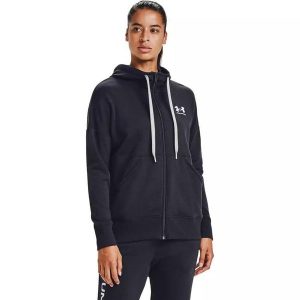 Bluza damska Under Armour Rival Fleece FZ Hoodie. Czarne bluzy Under Armour, xxl, bez wzorów, bez kaptura. Za 99,99 zł.