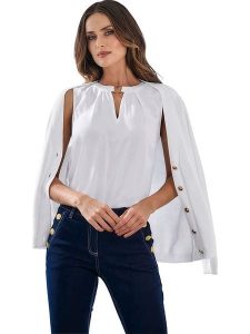 Heine Top w kolorze białym rozmiar: 44. Białe topy Heine, bez wzorów, z wiskozy, bez kołnierzyka, bez ramiączek. Za 34,99 zł.