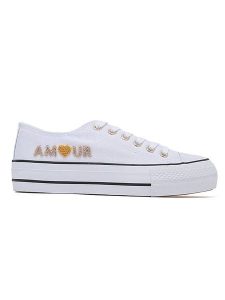 Sixth Sens Sneakersy w kolorze białym rozmiar: 36. Białe trampki Sixth Sens, z aplikacjami, bez zapięcia. Za 87,81 zł.