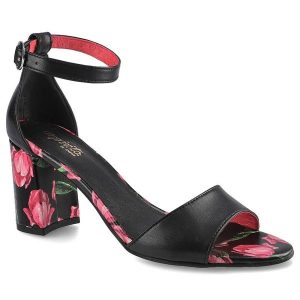 Czarne Sandały Damskie Espirito Modne Letnie Buty. Czarne sandały Espirito, bez wzorów, ze skóry, bez obcasa, na obcasie, bez zapięcia. Za 219,00 zł.