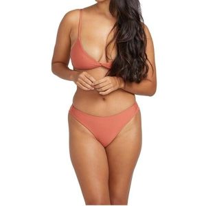Dół od bikini Volcom Simply Seamless Chekkini. Brązowe bikini Volcom, bez wzorów, z elastanu. W wyprzedaży za 112,60 zł.