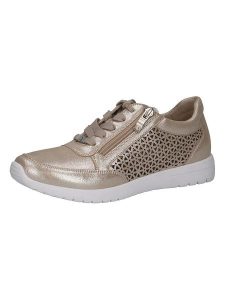 Caprice Skórzane sneakersy w kolorze złotym rozmiar: 38. Żółte trampki Caprice, bez wzorów, bez zapięcia. Za 245,96 zł.