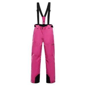 Damski kombinezon narciarski Alpine Pro Edesa 2. Czerwone kombinezony Alpine Pro, na zimę, bez wzorów, sportowe, bez kołnierzyka, bez ramiączek. Za 419,00 zł.